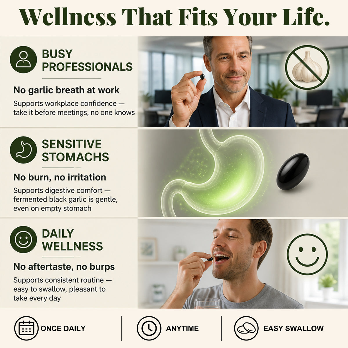 Fermented Black Garlic Extract Softgels – CoQ10 & K2 | Fearathe